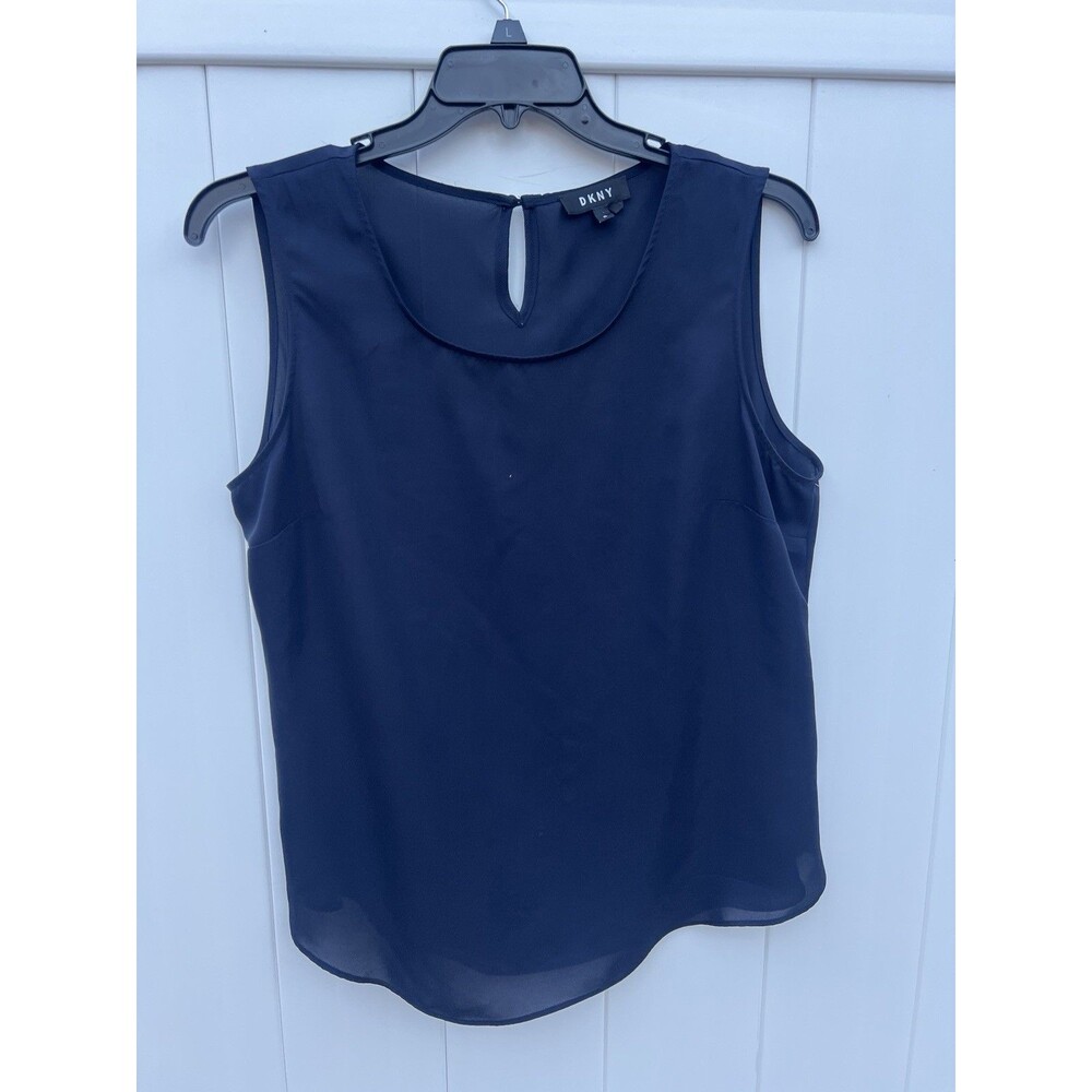 DKNY Top Womens Small Black Sleeveless Lightweight